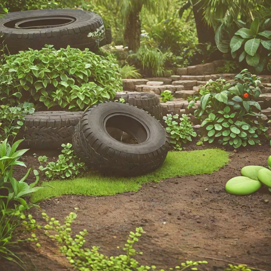 Jakie ozdoby ogrodowe można zrobić ze starej opony?