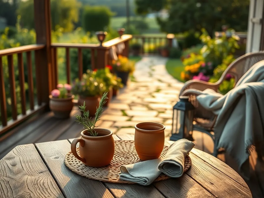 Taras w stylu rustykalnym: inspiracje, materiały, aranżacja