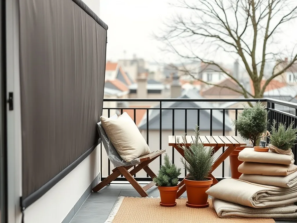 Czym osłonić balkon na zimę?