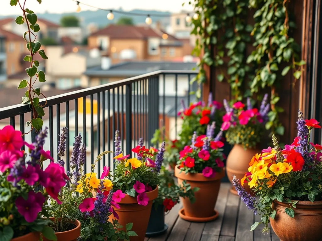 Aranżację balkonu: kwiaty, które ożywią przestrzeń