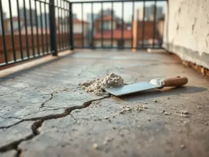 Krusząca się wylewka na balkonie – przyczyny i jak naprawić